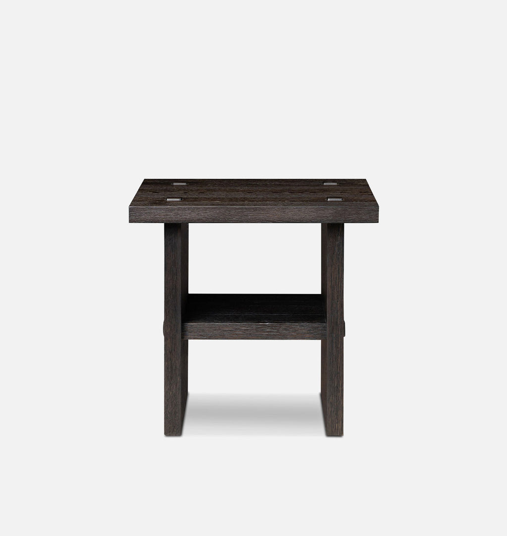 Zeno End Table Black Oak