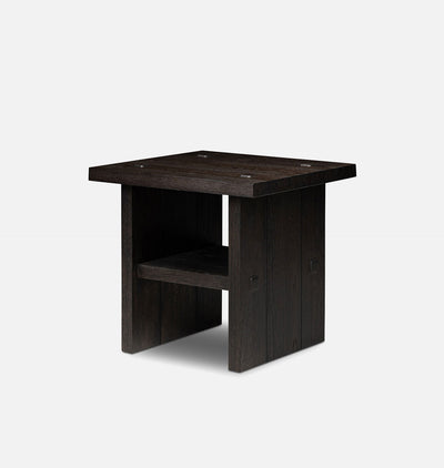 Zeno End Table Black Oak