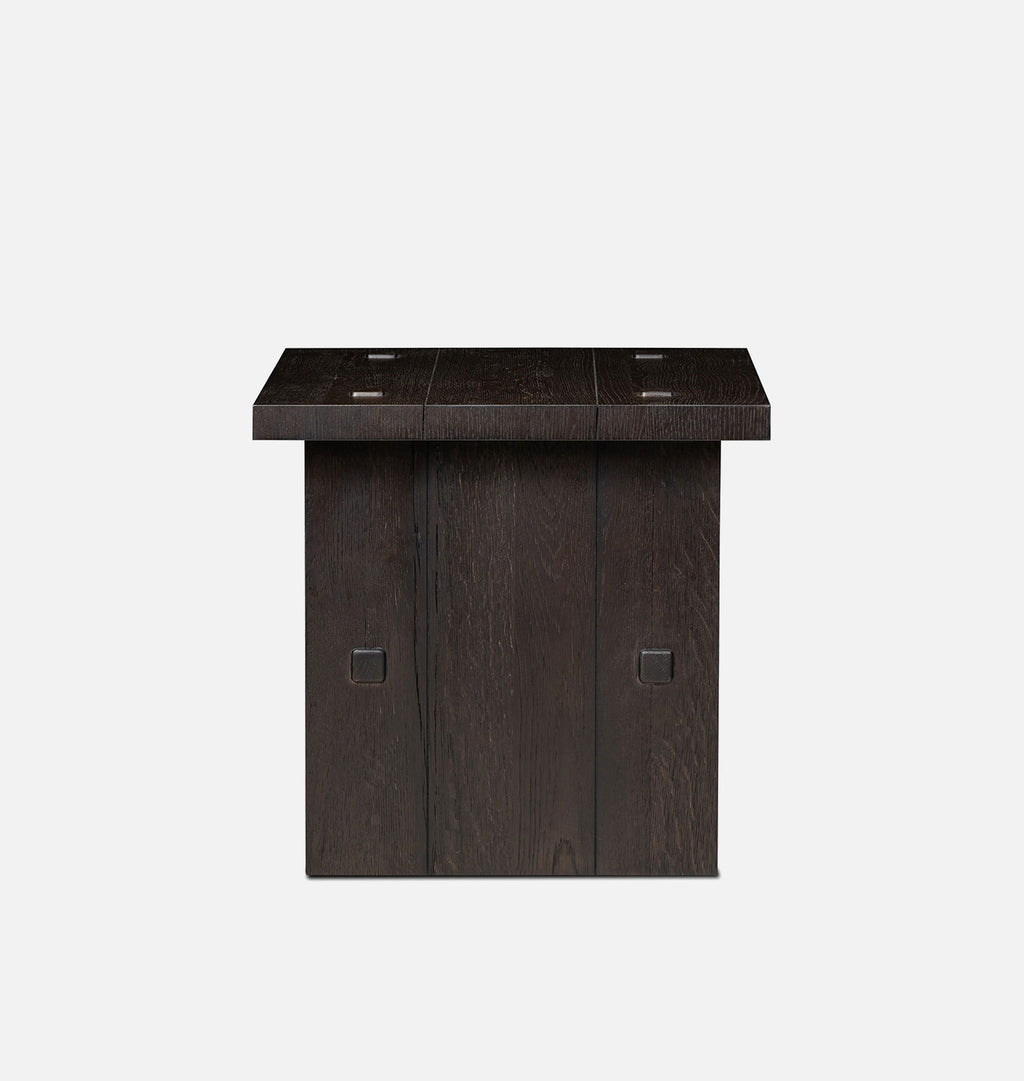 Zeno End Table Black Oak
