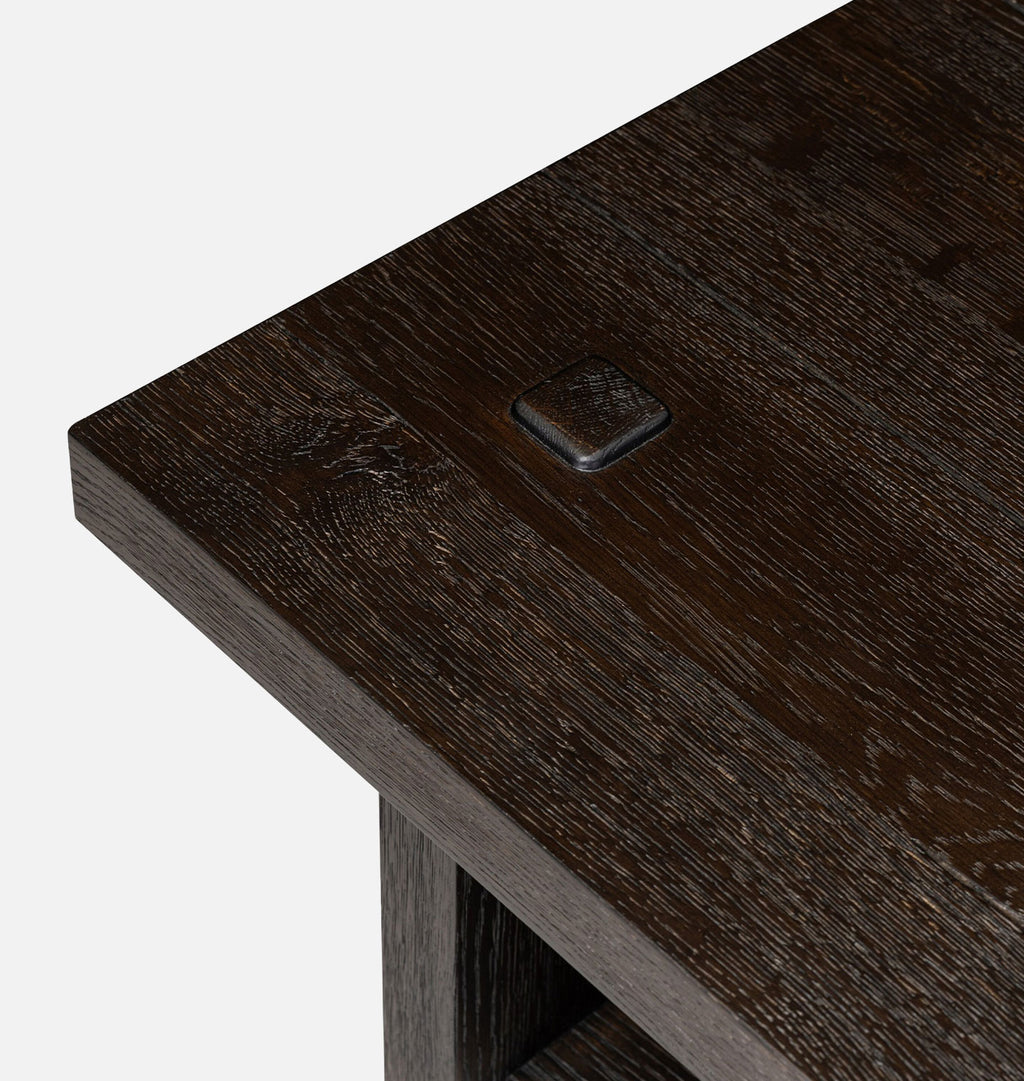 Zeno End Table Black Oak