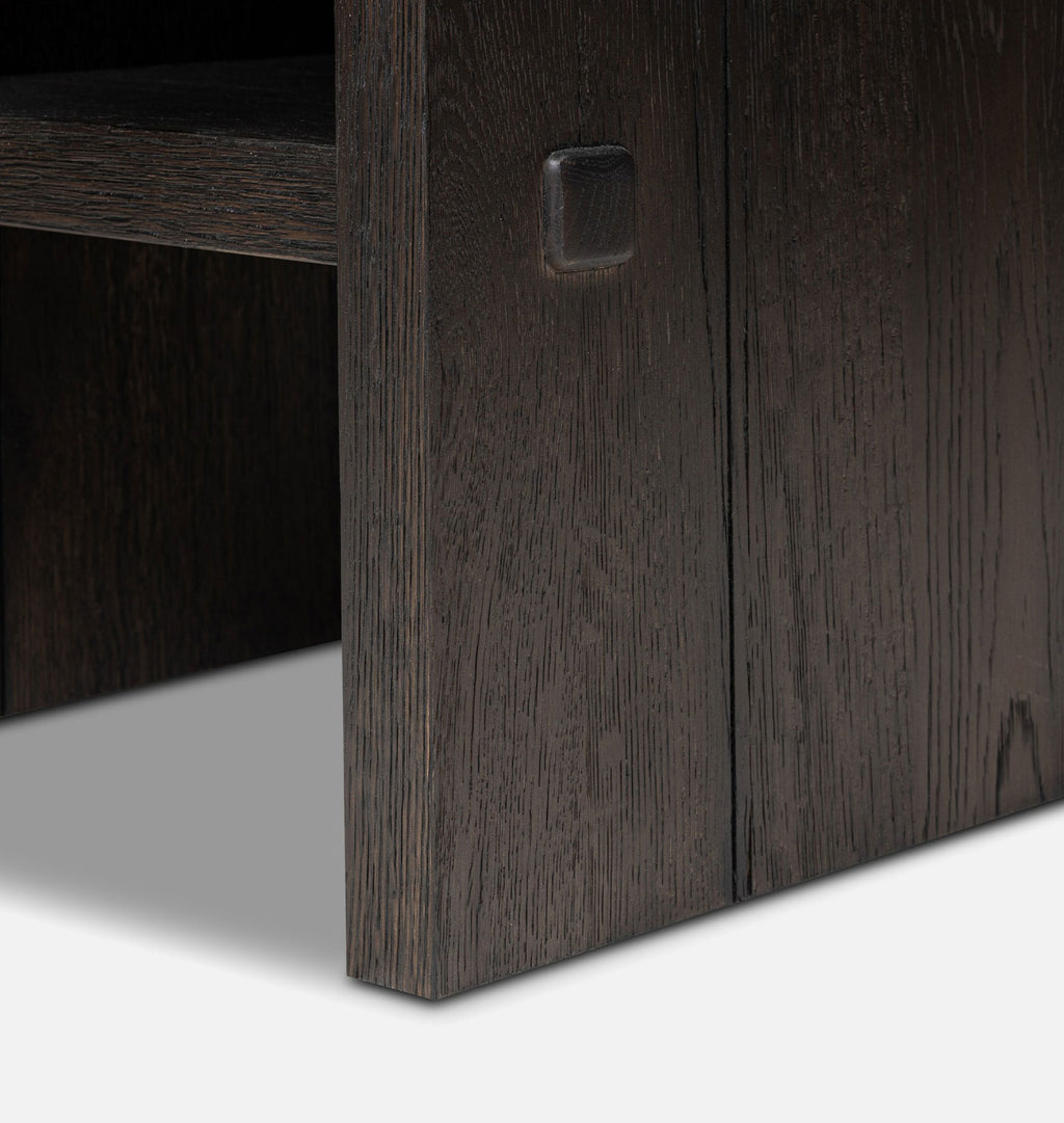 Zeno End Table Black Oak