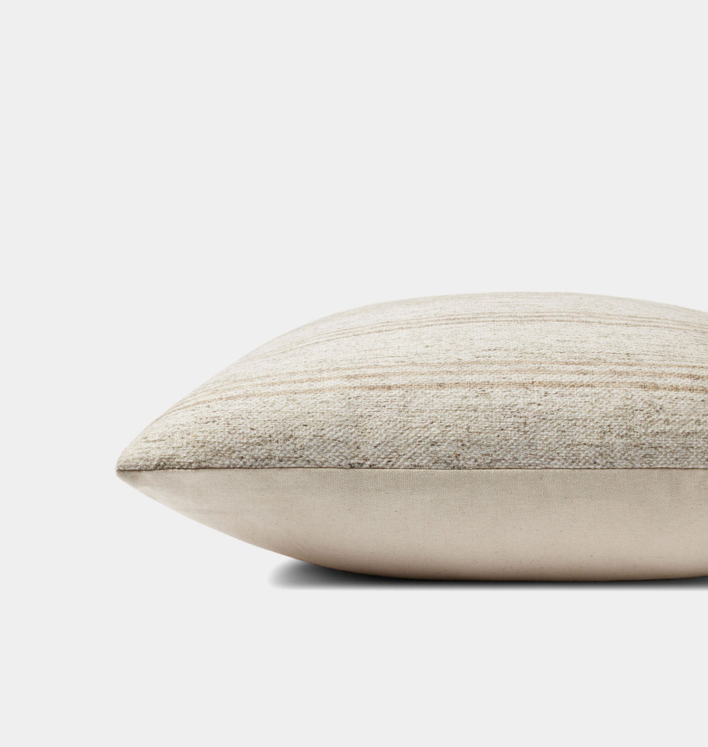 Zephyr Pillow 18'' x 18'' Ivory / Natural