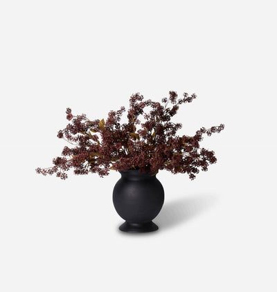 Faux Elderberry Bundle in Large Barro Vase