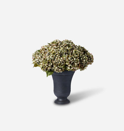 Faux Chloris Hydrangea Bundle in Large Bergen Vase