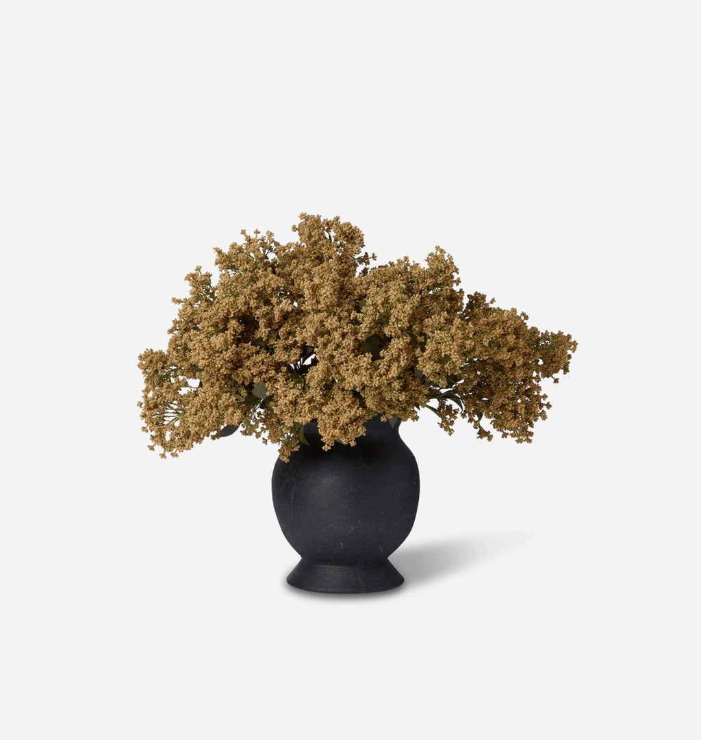 Faux Butterfly Bush Bundle in Large Barro Vase