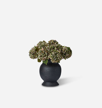 Faux Chloris Hydrangea Bundle in Large Barro Vase