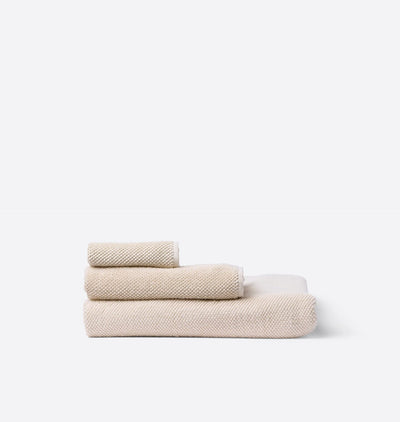 Mahon Rice Weave Towel Set Canvas
