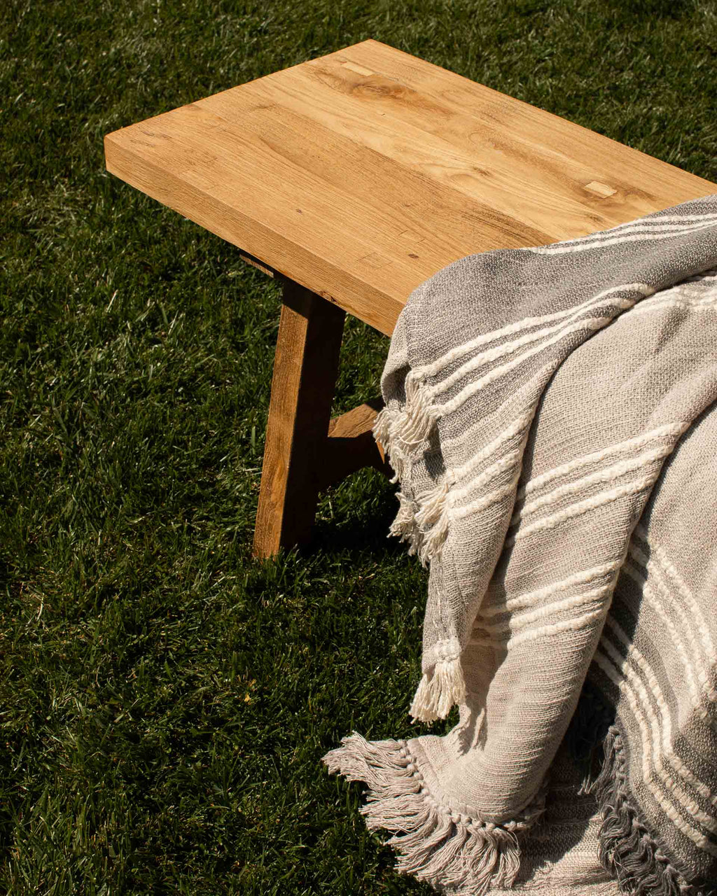 Teak French Outdoor Farm Bench