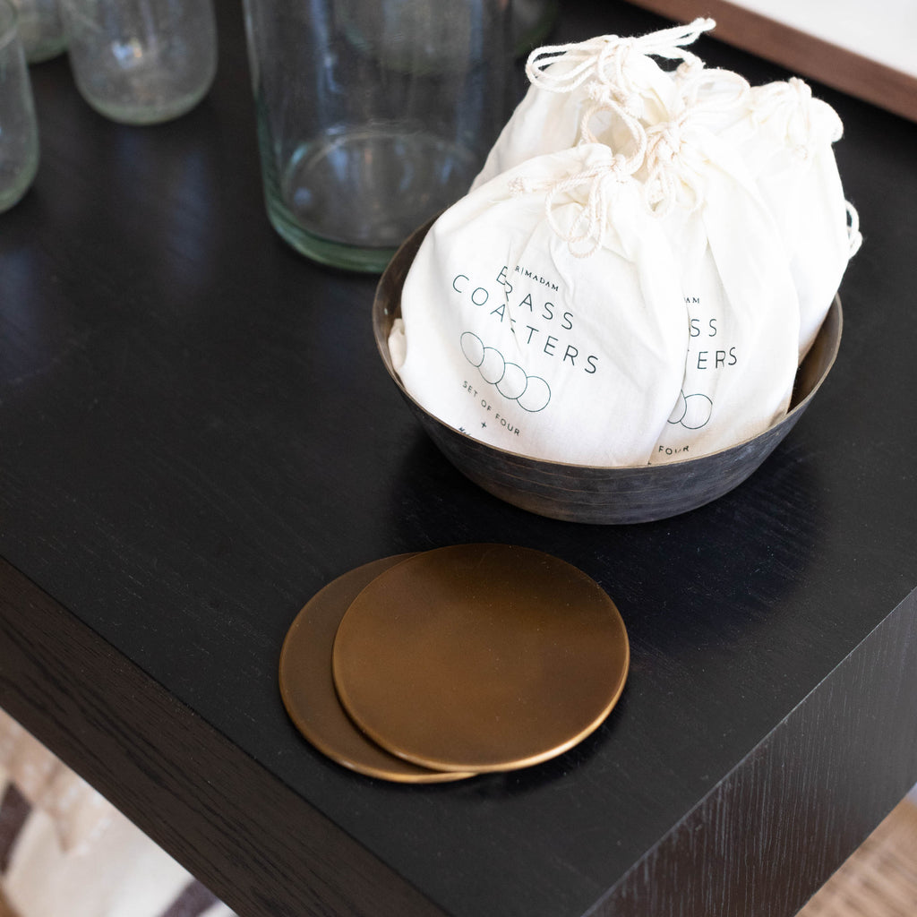 Brass Coaster Set of 4 - Shoppe Amber Interiors