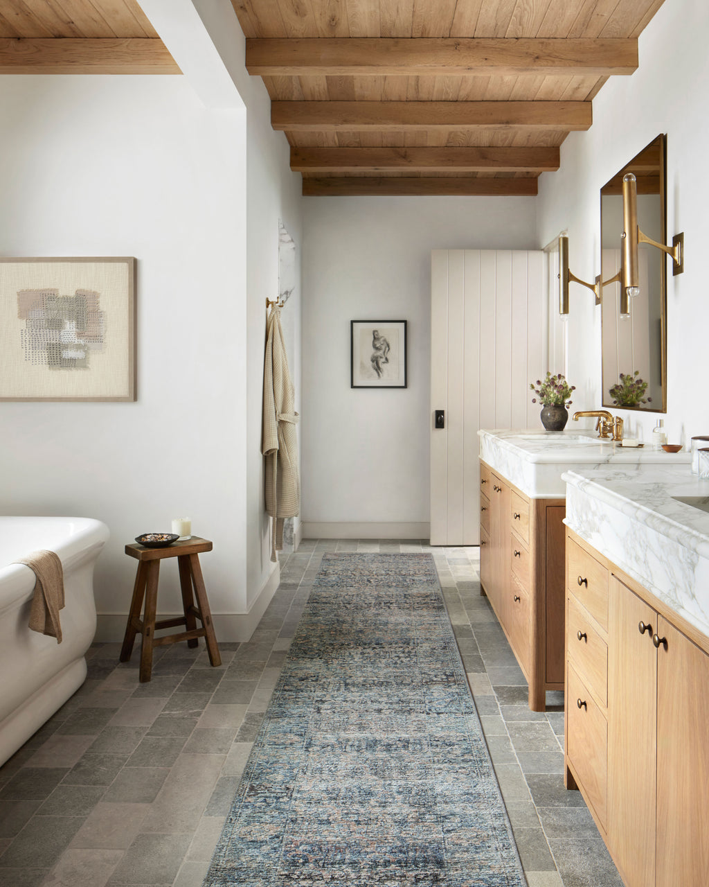 Billie BIL-05 Denim / Blush Area Rug