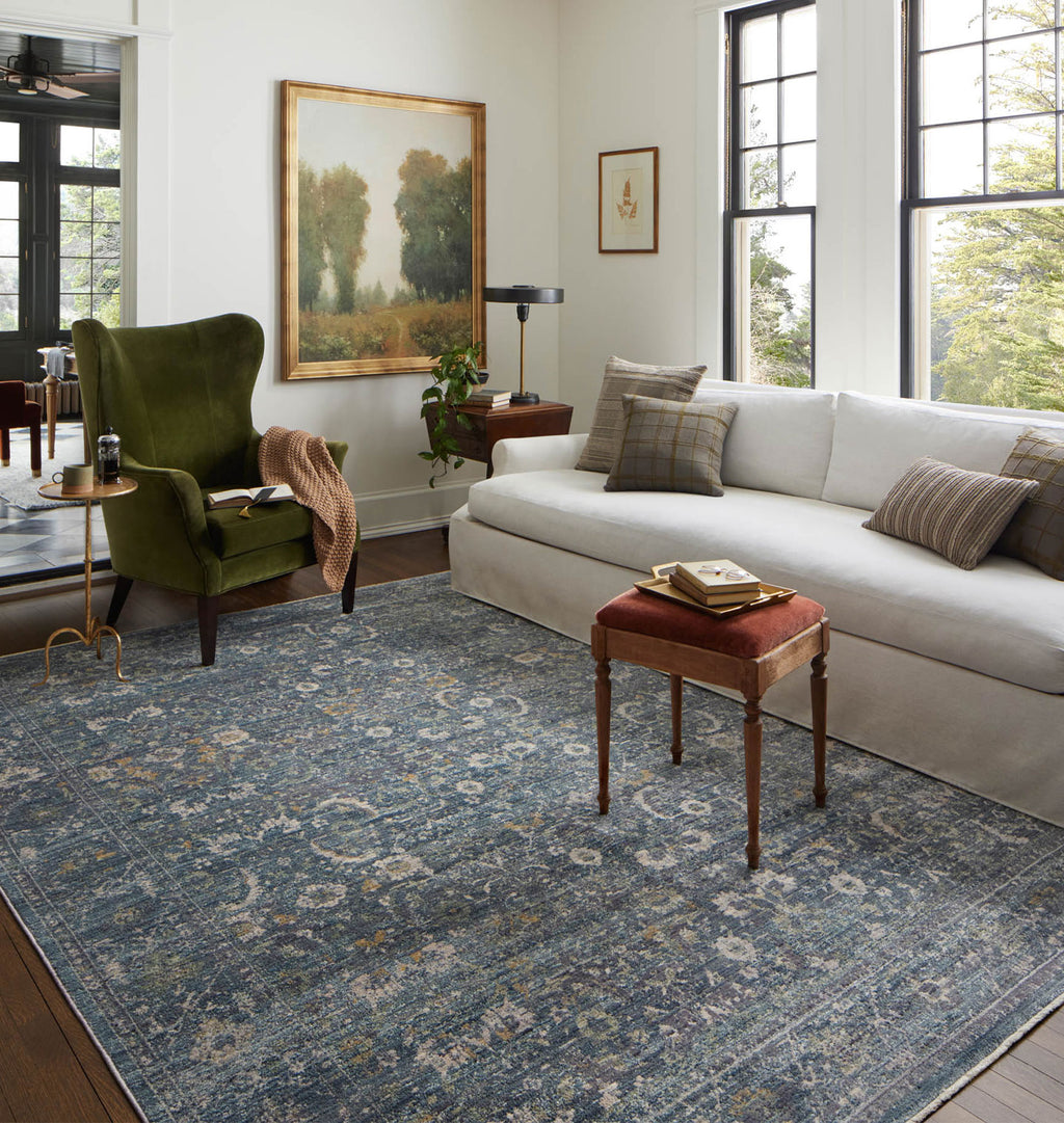 Bradbury BRU-03 Ocean / Gold Area Rug