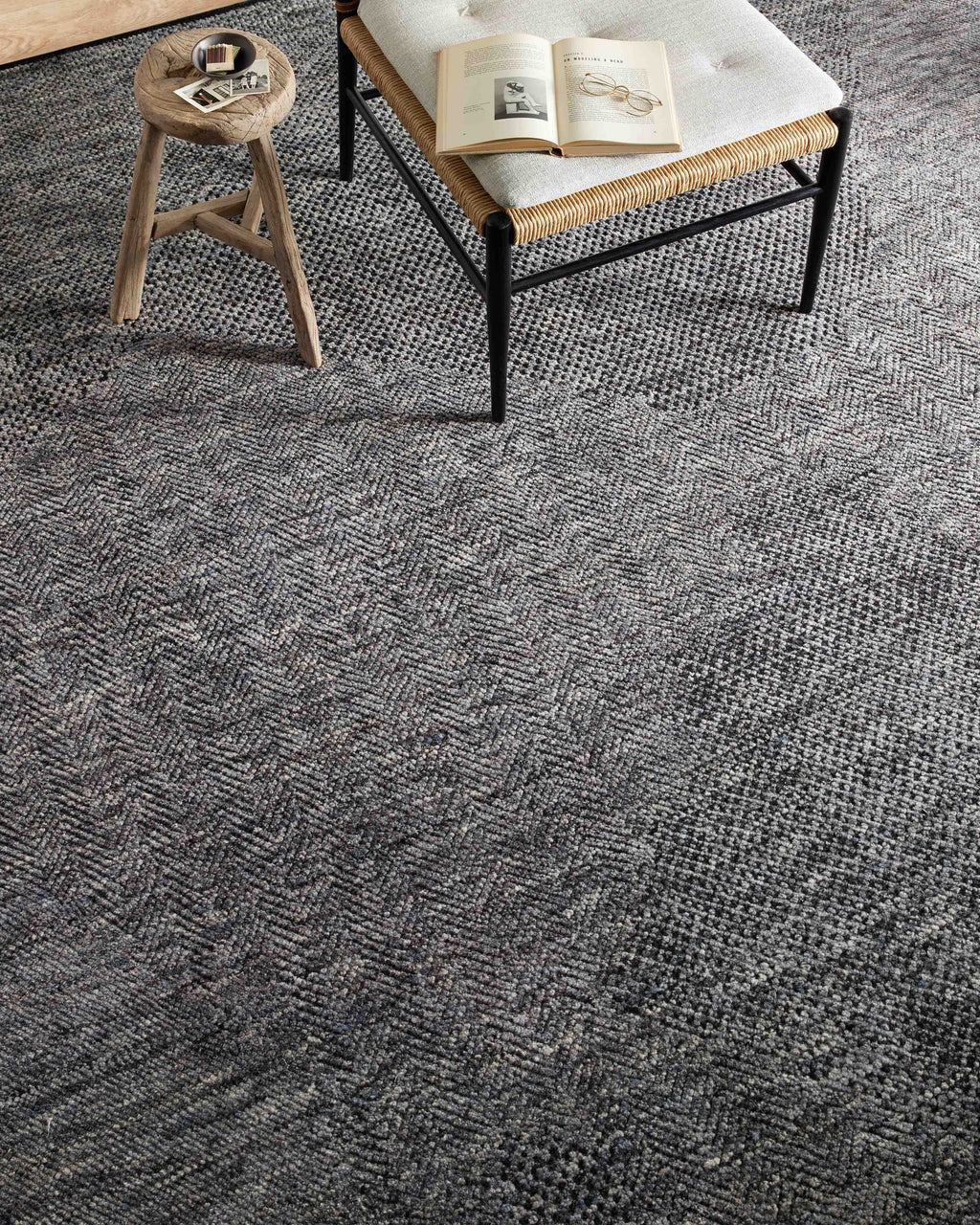 Collins COI-01 Charcoal / Denim Area Rug