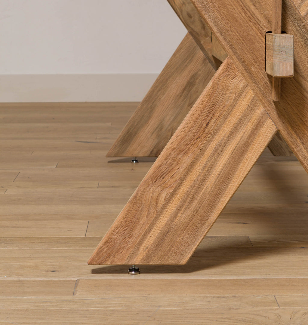 Long Teak Outdoor Dining Table