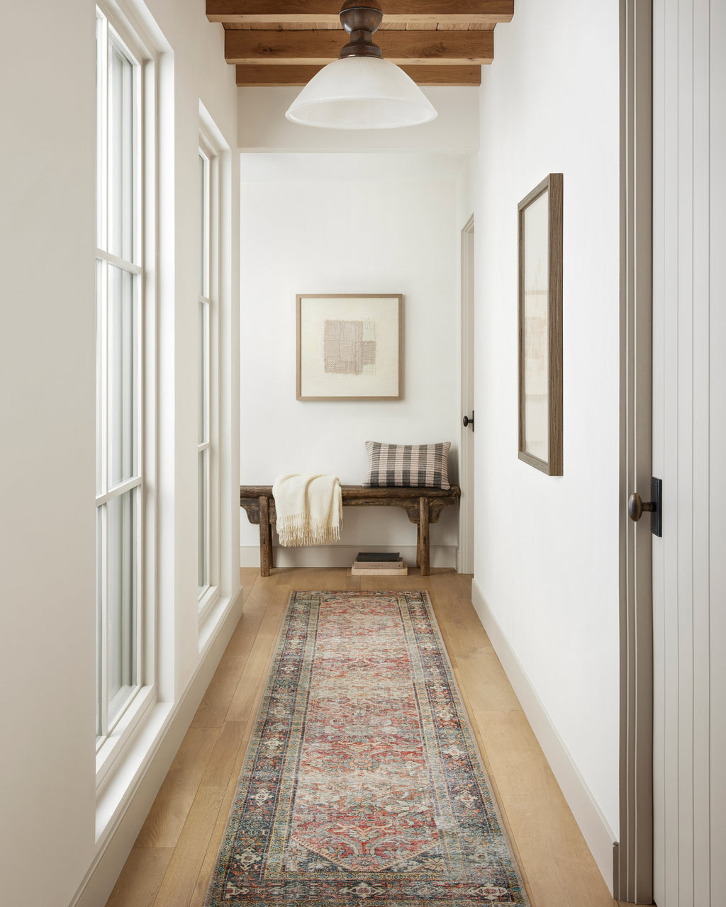 Georgie GER-01 Red / Navy Area Rug