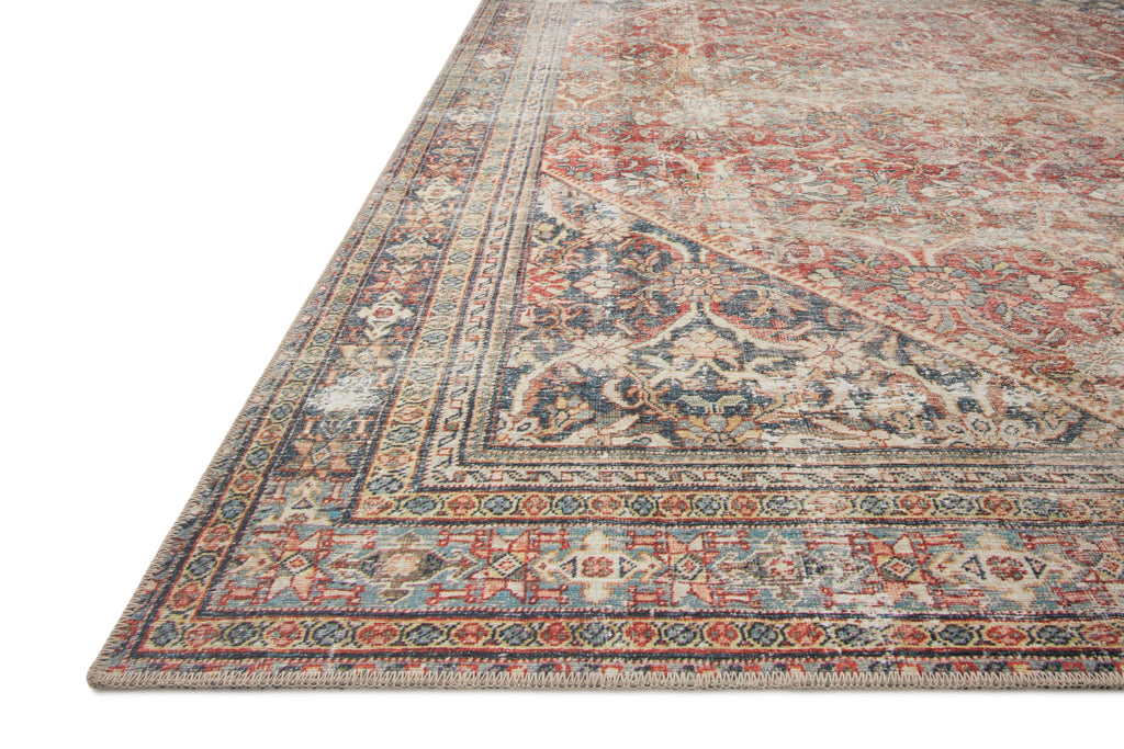 Georgie GER-01 Red / Navy Area Rug