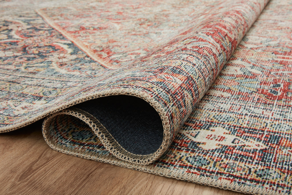 Georgie GER-01 Red / Navy Area Rug
