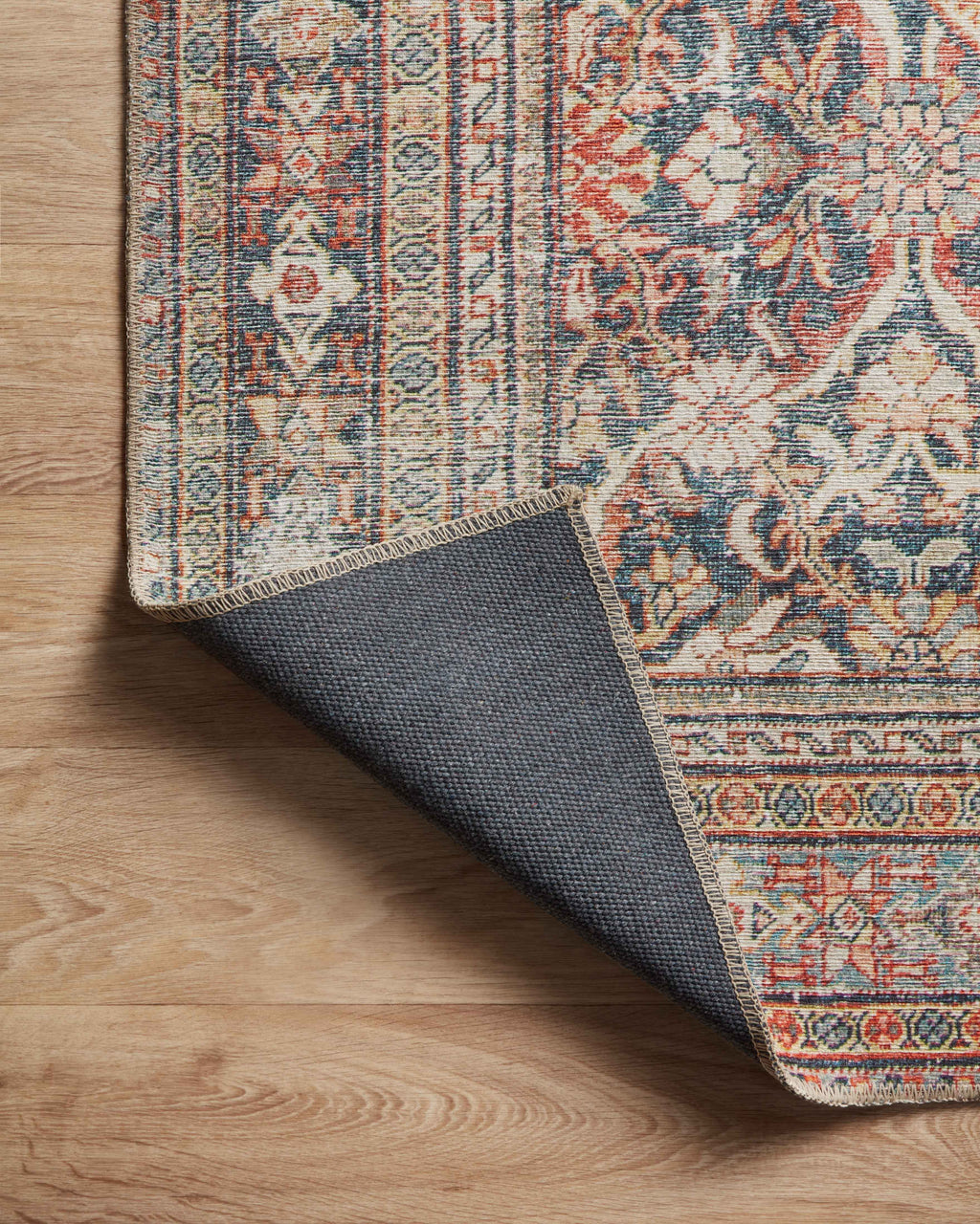 Georgie GER-01 Red / Navy Area Rug