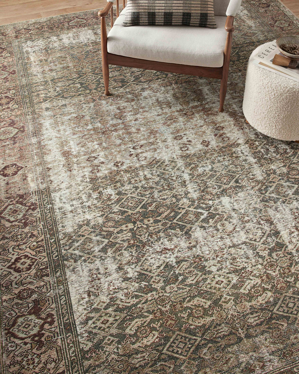 Georgie GER-07 Moss / Salmon Area Rug
