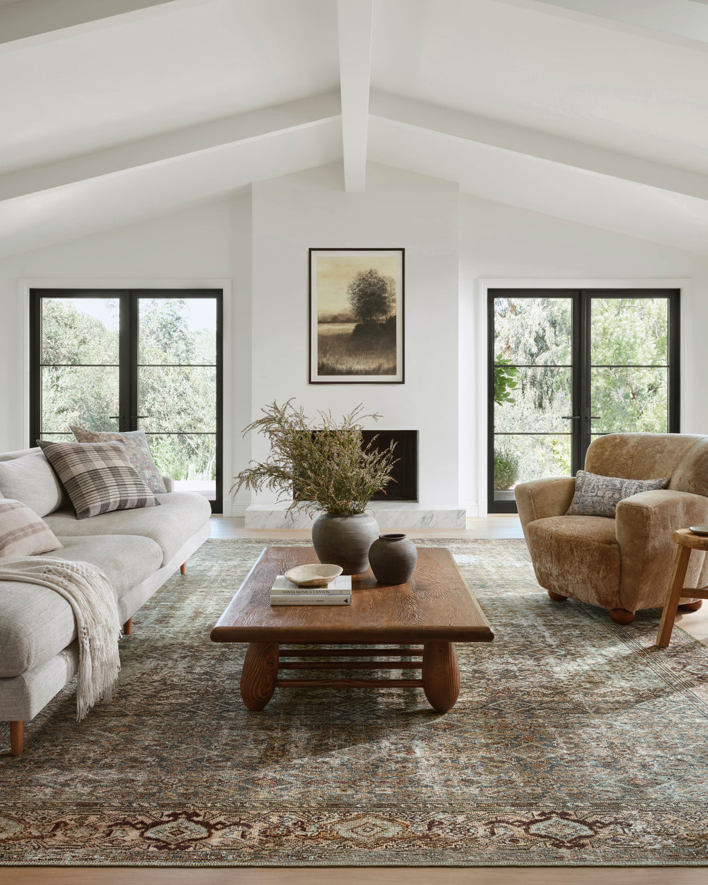 Georgie GER-07 Moss / Salmon Area Rug