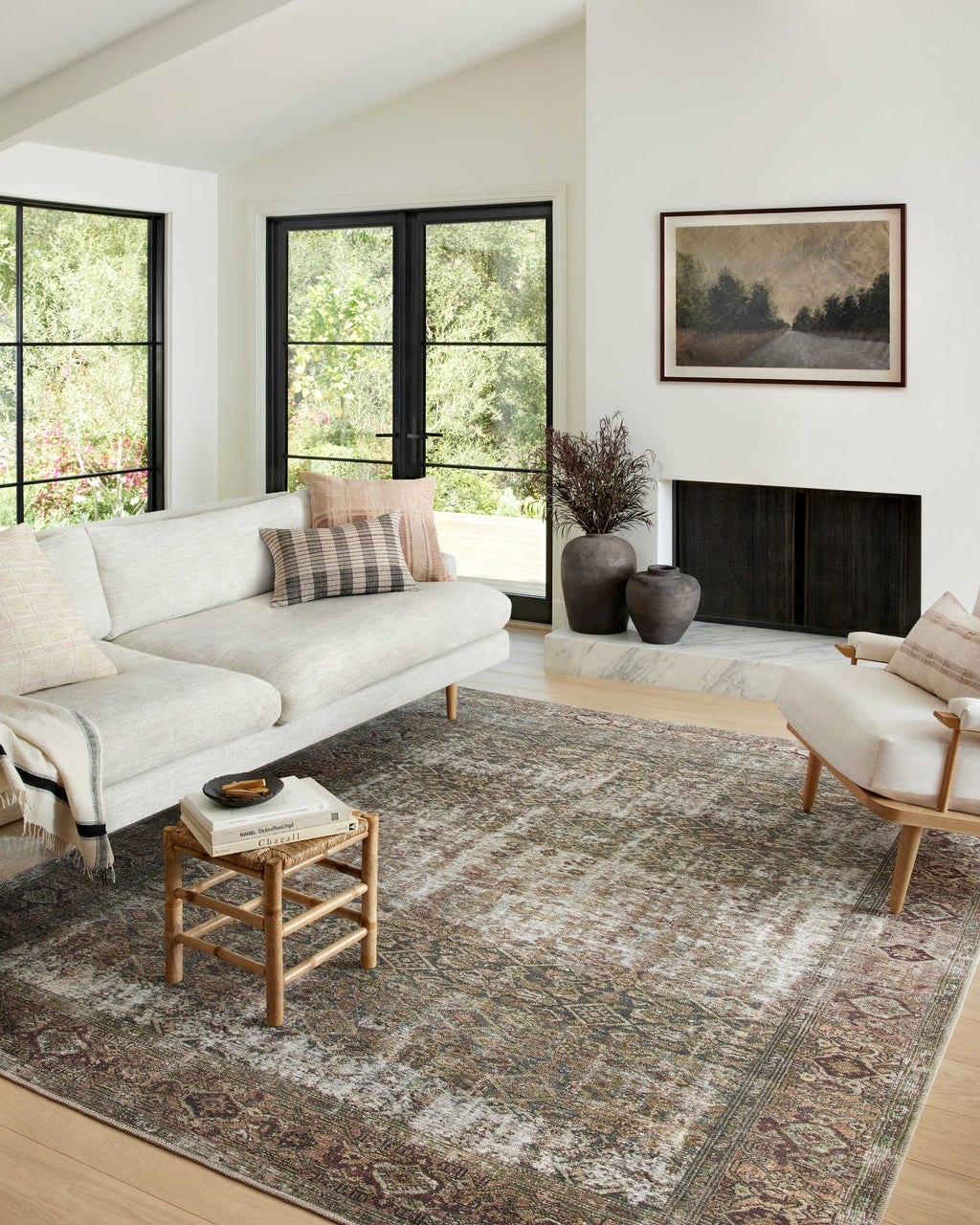 Georgie GER-07 Moss / Salmon Area Rug
