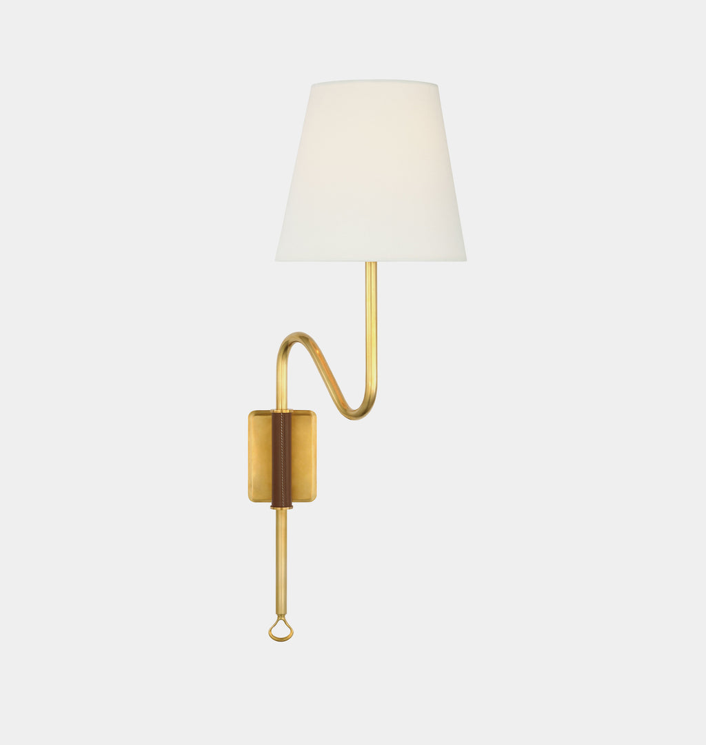 Griffin Articulating Sconce Antique Brass Saddle