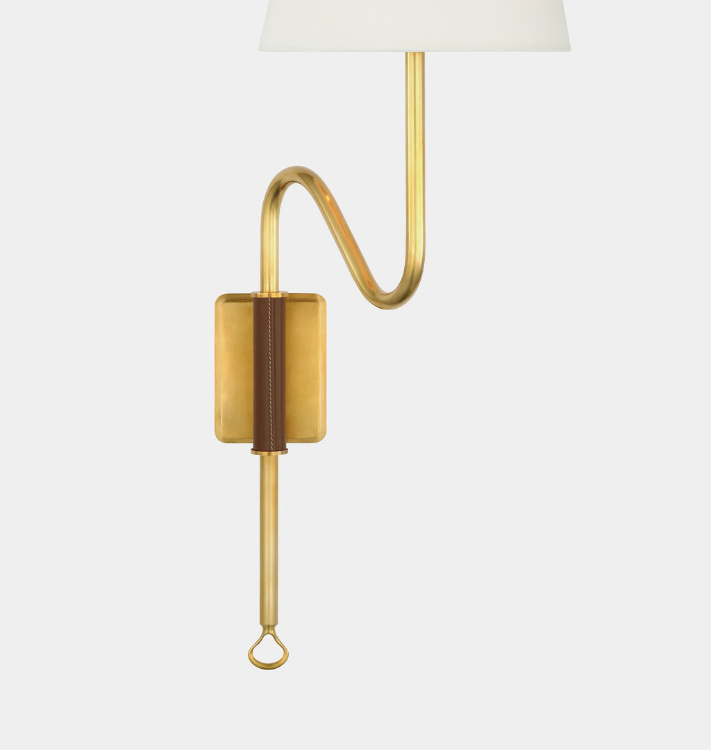 Griffin Articulating Sconce Antique Brass Saddle