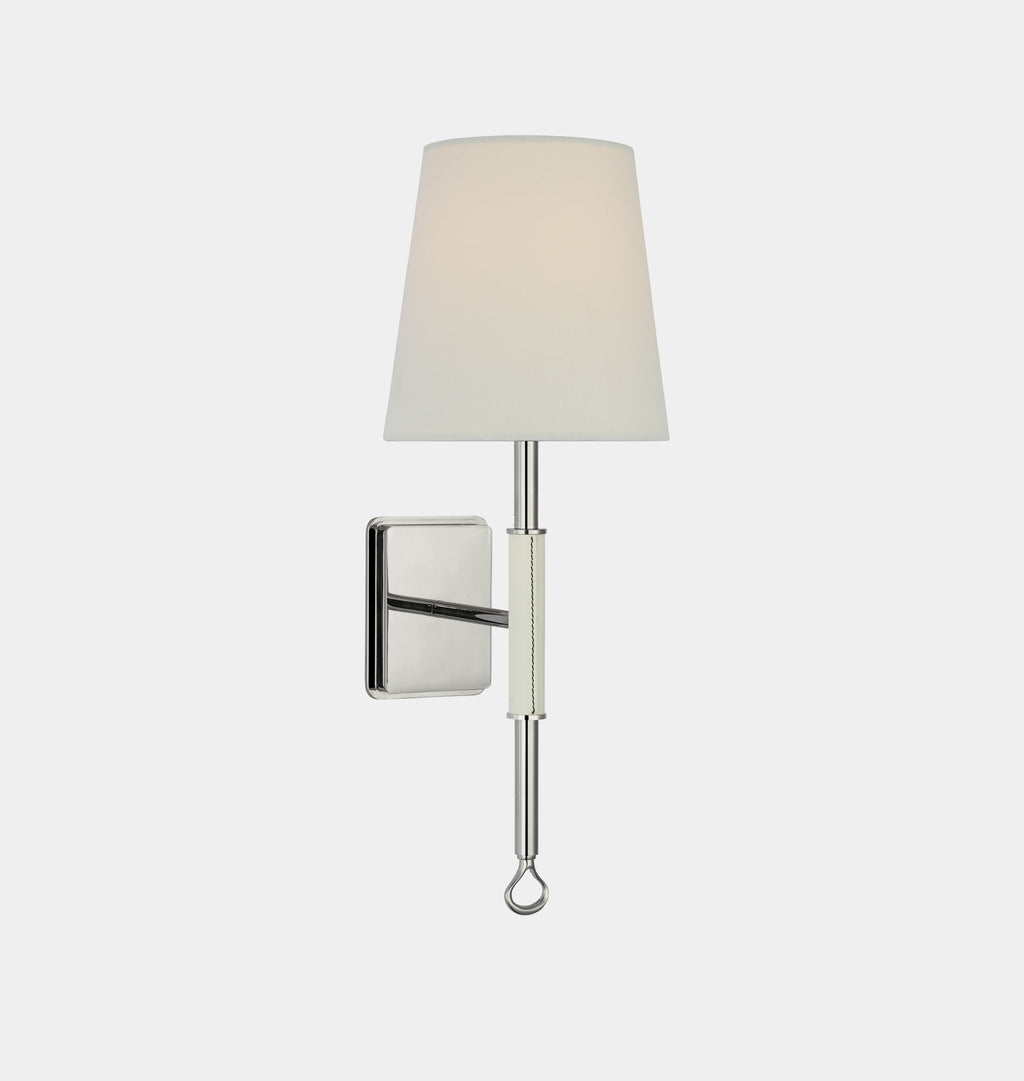 Griffin Sconce Nickel Parchment