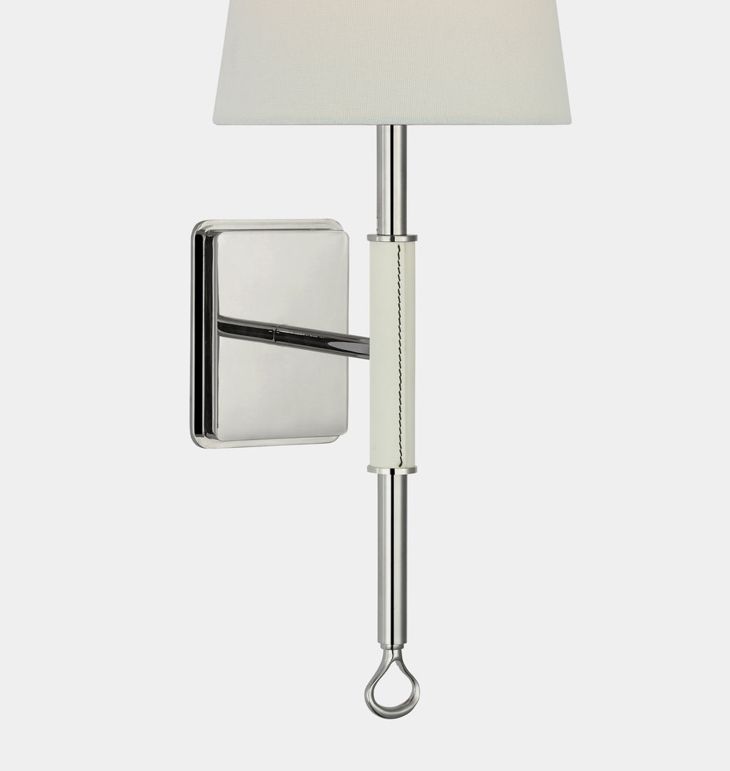 Griffin Sconce Nickel Parchment