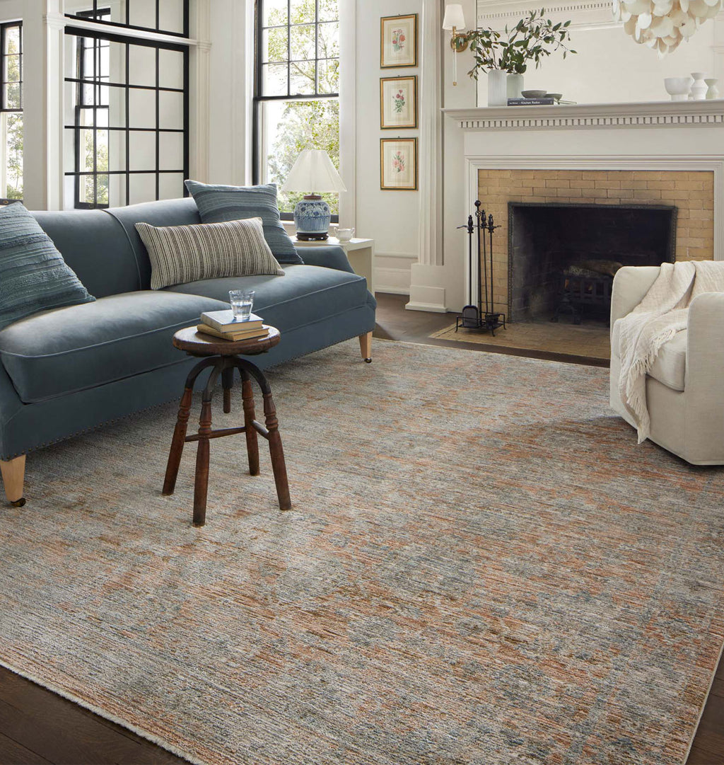Katherine KES-02 Terracotta / Smoke Area Rug
