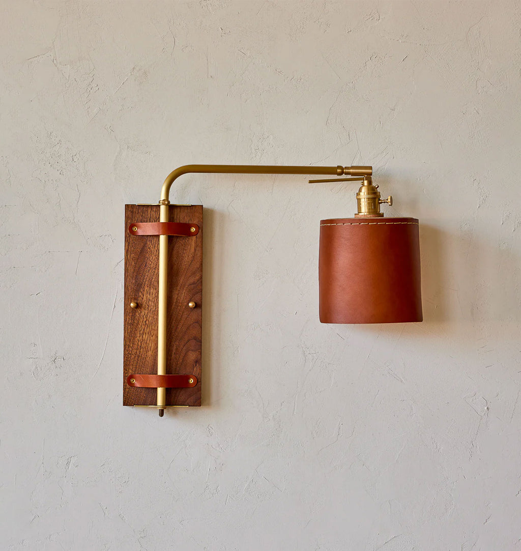 Ava Wall Sconce Tan Plug In 