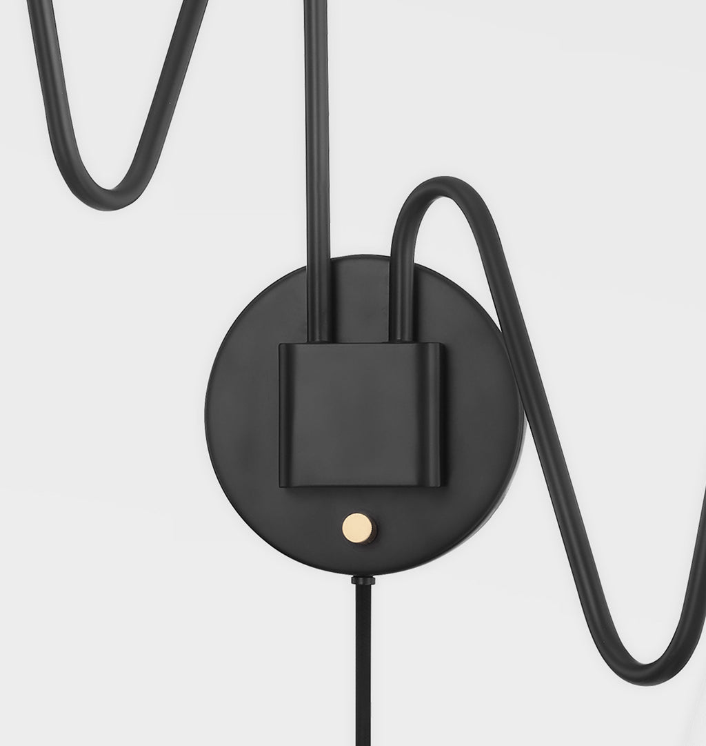 Onda Wall Sconce Soft Black
