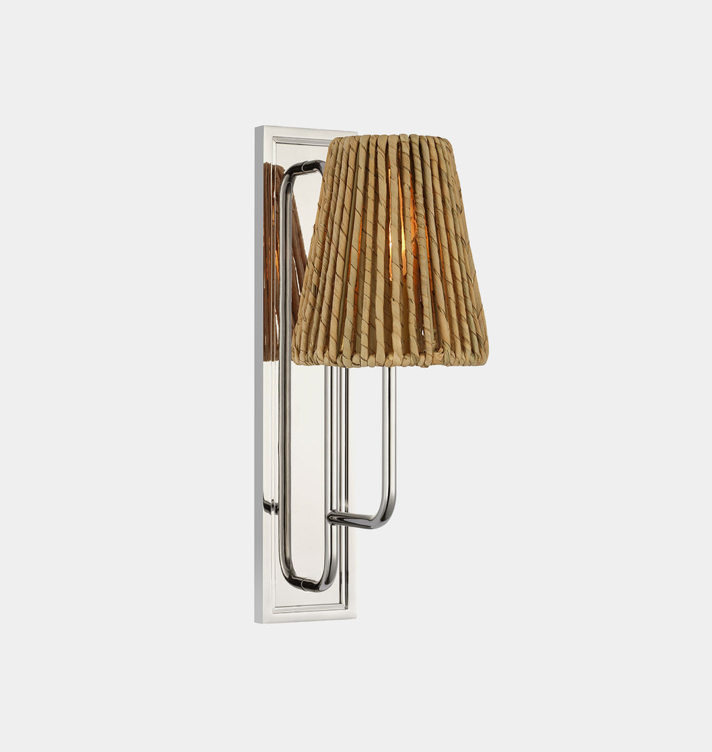 Rui Sconce Polished NIckel Abaca