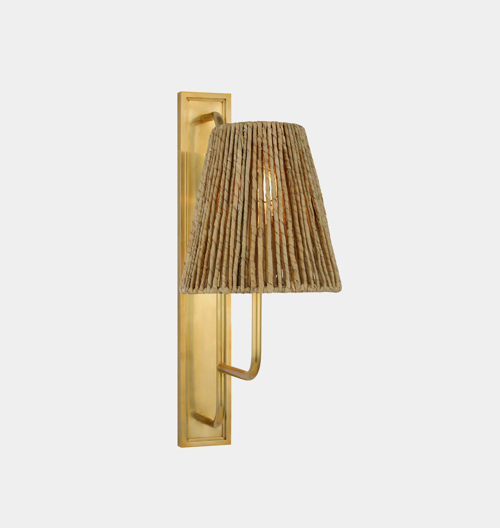 Rui Tall Sconce Brass Abaca