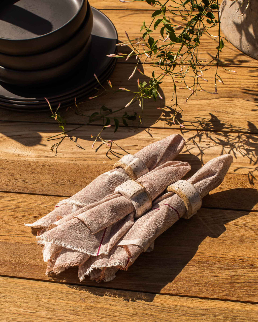 Wylder Ceramic Napkin Rings S/2