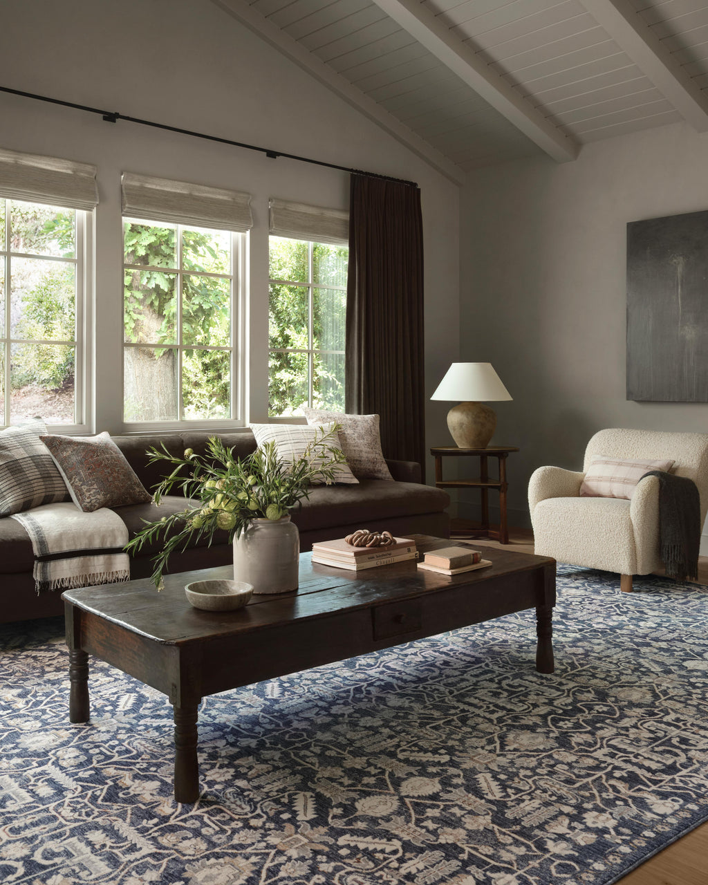 Zuma ZUM-02 Blue / Ivory Area Rug