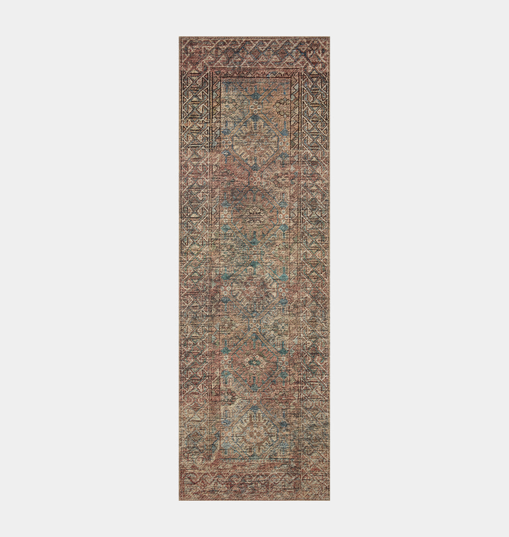 Billie BIL-04 Aqua / Rust Area Rug