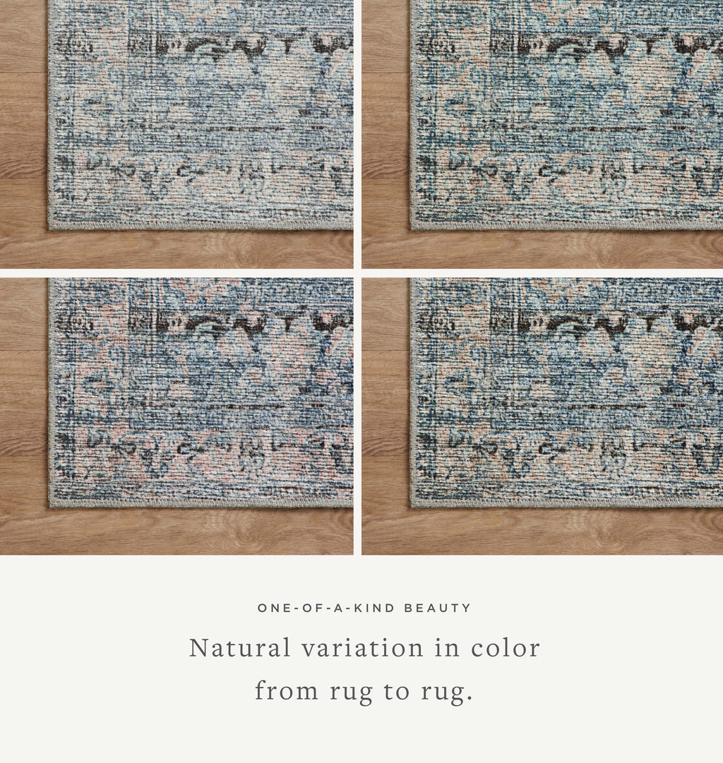 Billie BIL-05 Denim / Blush Area Rug