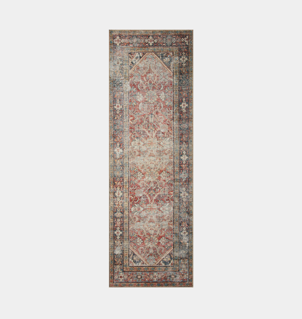 Georgie GER-01 Red / Navy Area Rug